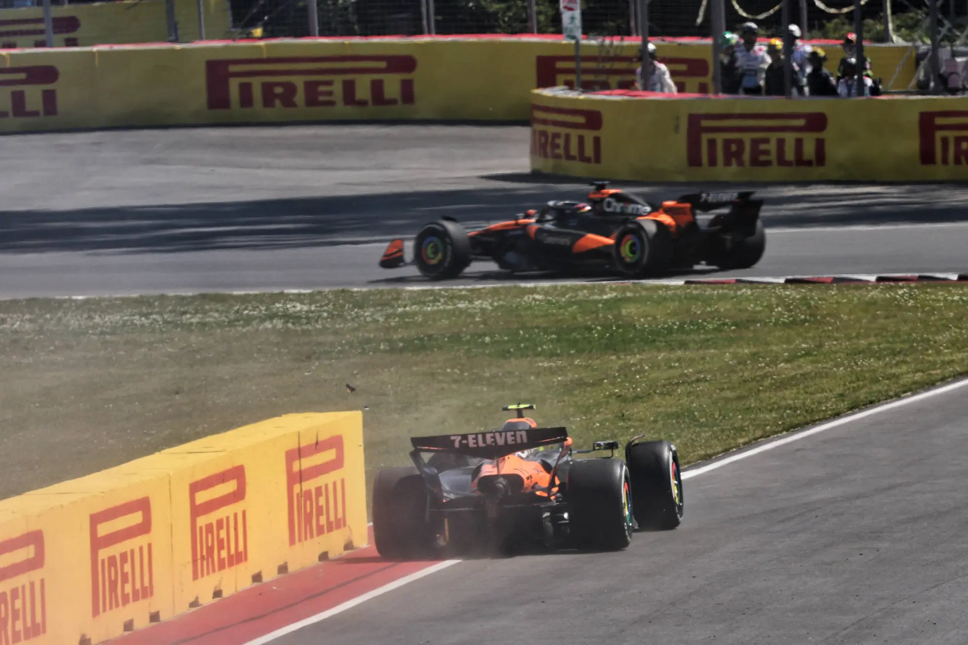 McLaren teammates Norris and Piastri clash late in 2025 Canadian GP thriller