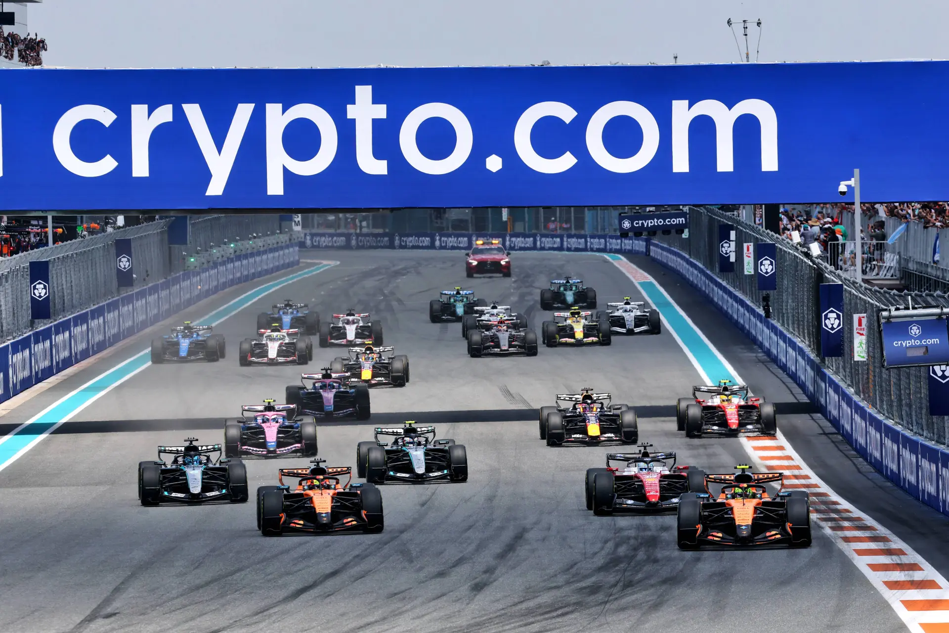 Drama for Verstappen as he spins in Miami GP lead battle with Leclerc