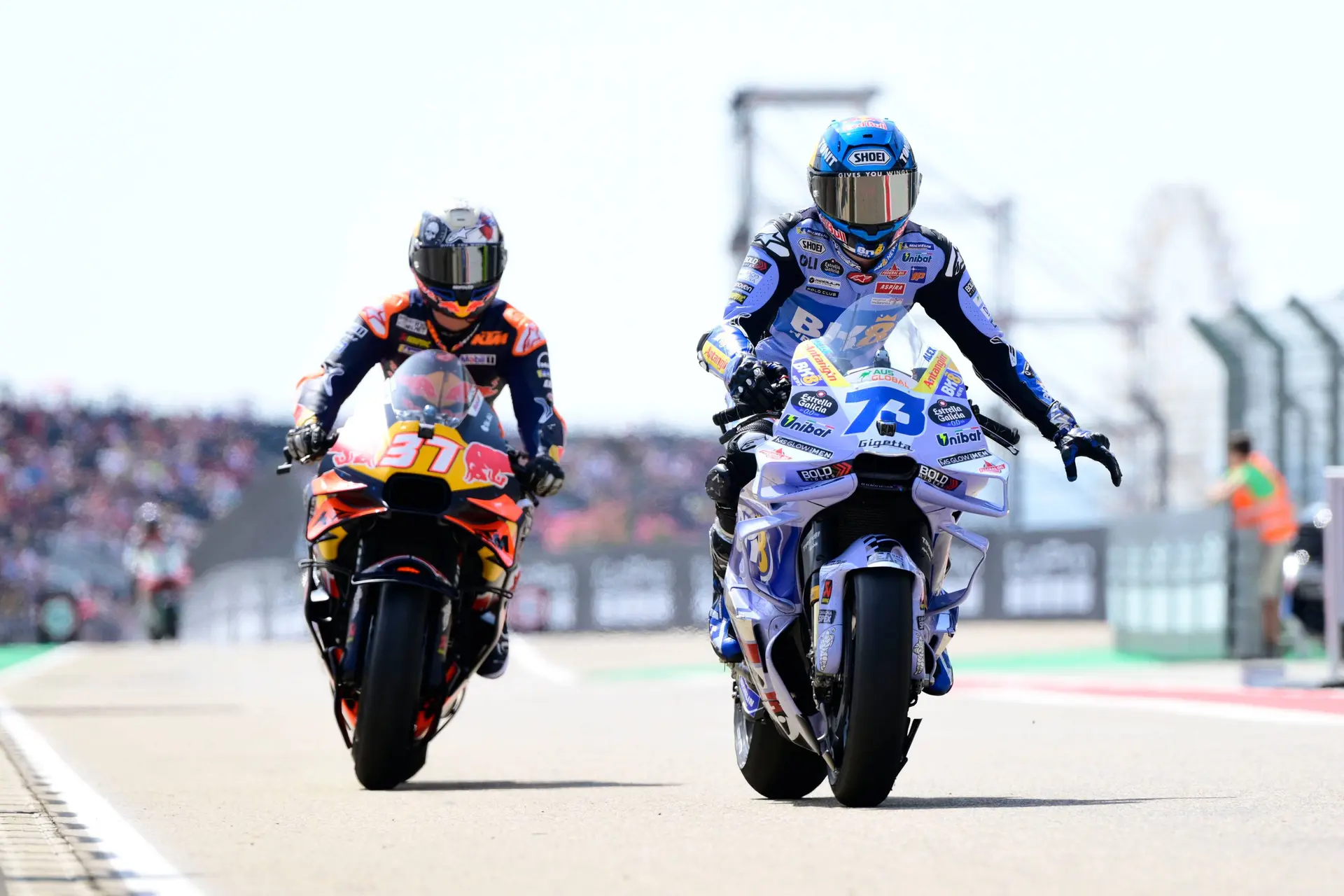 MotoGP Catalan Sprint Race Results: Alex Marquez holds off Acosta, Aprilia drop points