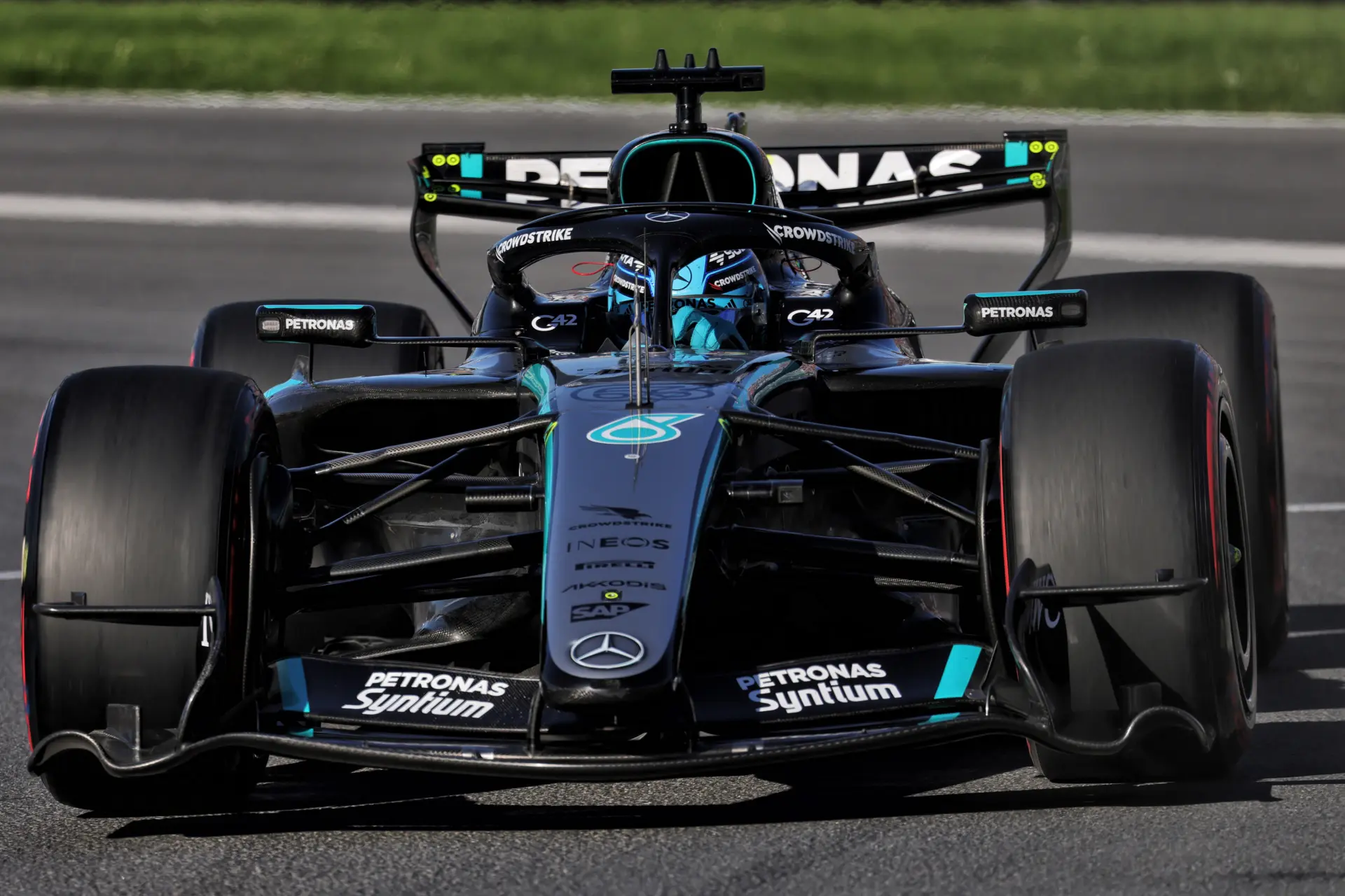 Russell wins Canada Sprint after Mercedes teammates make contact