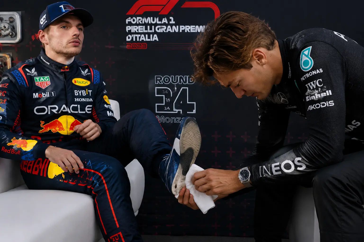 Russell vertelt in één zin waarom hij totaal niet van het niveau Verstappen is
