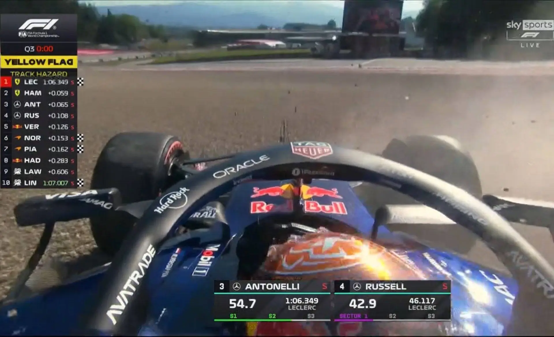 Video: Verstappen verliest controle over RB22 en crasht in Q3 Oostenrijk