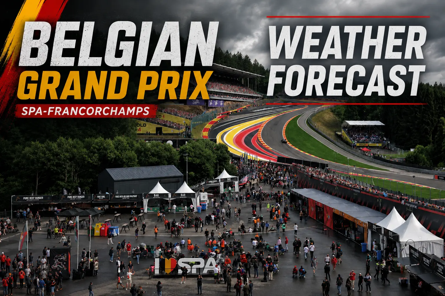 What will the weather be like for the Belgian Grand Prix?