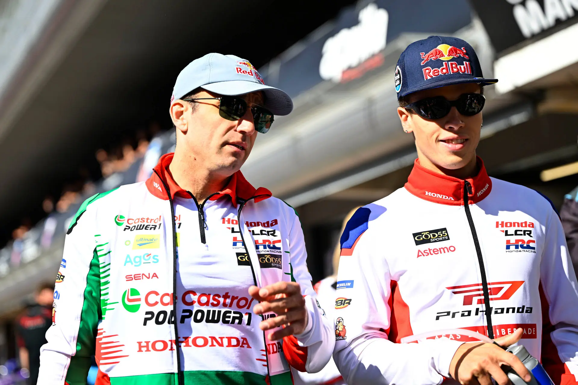 Johann Zarco and Diogo Moreira prepare to race for LCR Honda