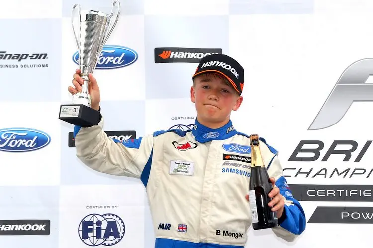 billy monger podium