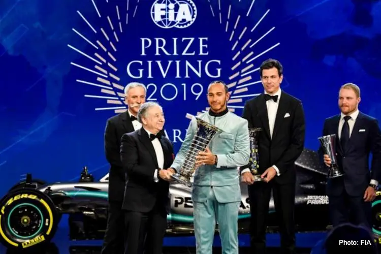 hamilton todt carey wlff bottas prize giving f1 2019