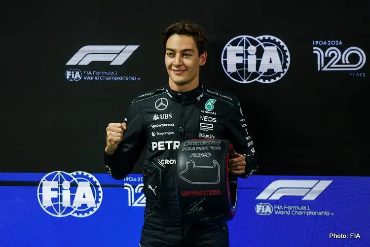 russell las vegas pole f1 qualifying