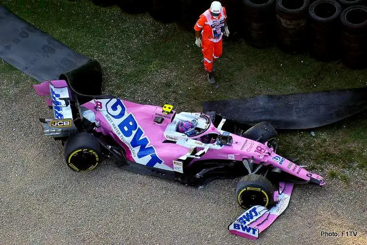 stroll racing point crash