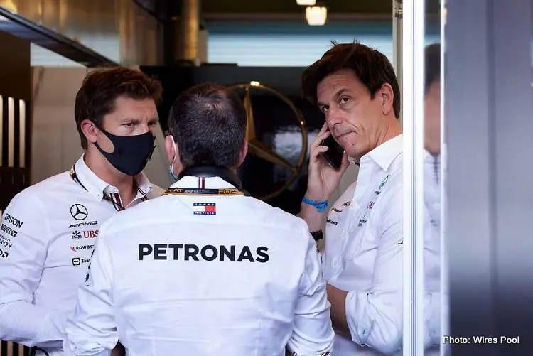 toto wolff on the phone hamilton upset