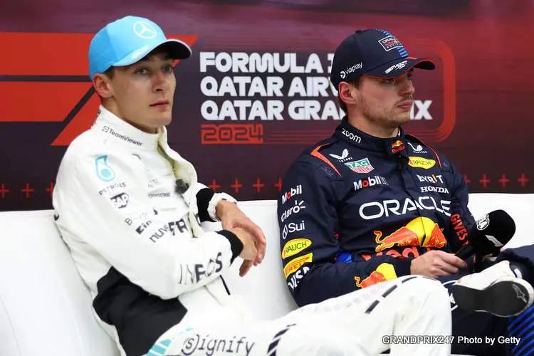 verstappen russell qatar 2024