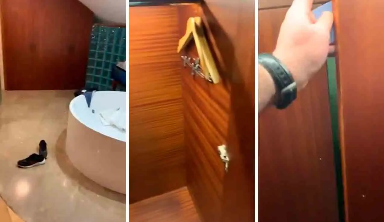 Video: Toerist ontdekt mysterieuze doorgang in een hotelkledingkast, wat hij dan ontdekt zal je verbazen