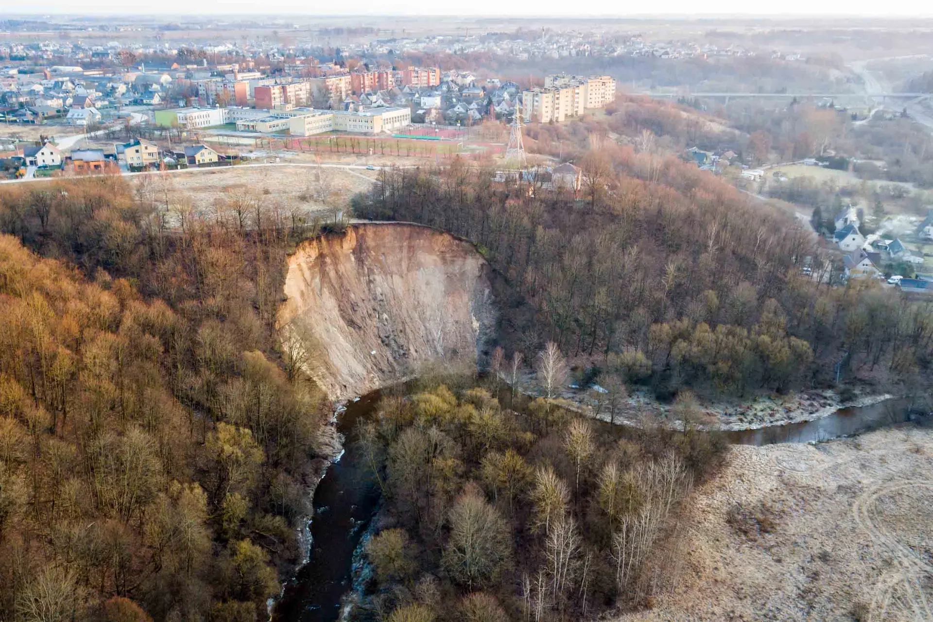 Jiesios kraštovaizdžio draustinis iš paukščio skrydžio