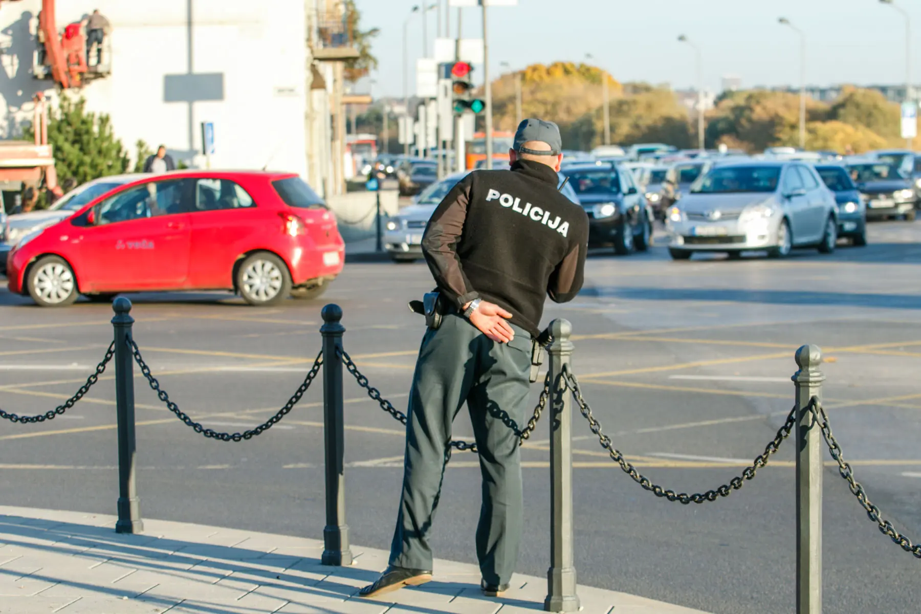 Policijos reidas Karaliaus Mindaugo prospekto ir Birštono gatvės sankryžoje