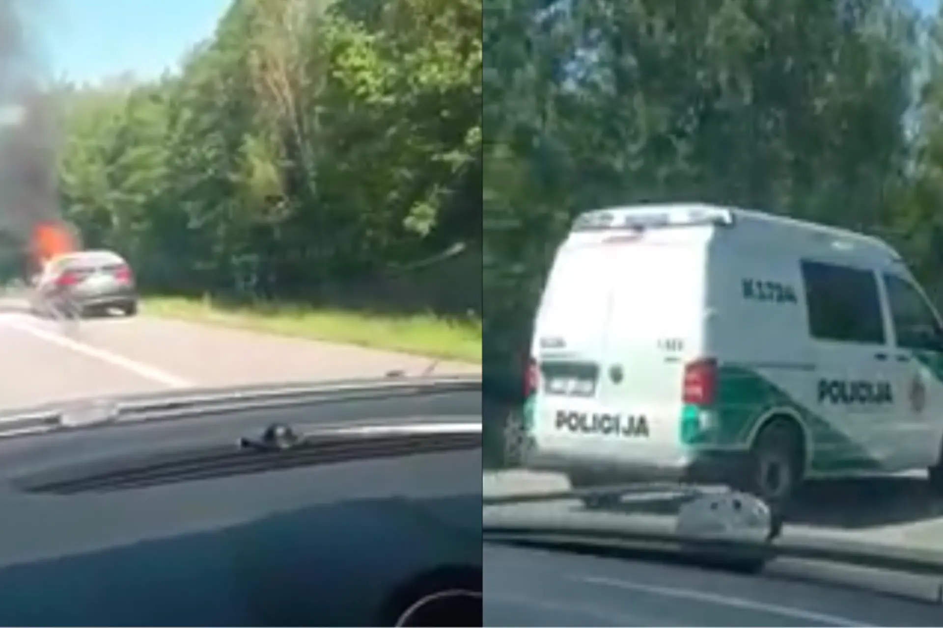 Avarijos autostradoje Kaunas–Klaipėda