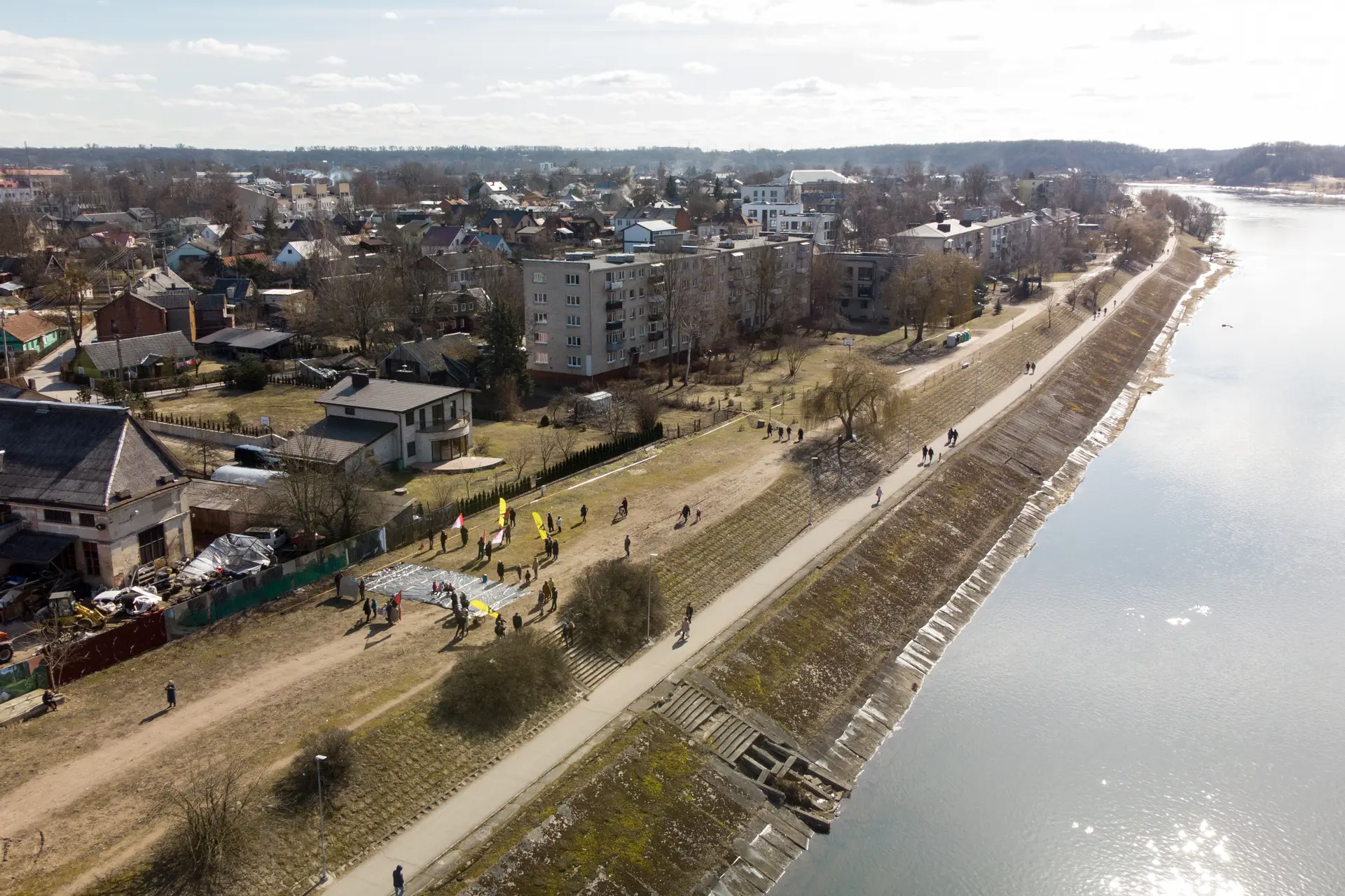 Žemųjų Šančių protestas Nemuno krantinėje
