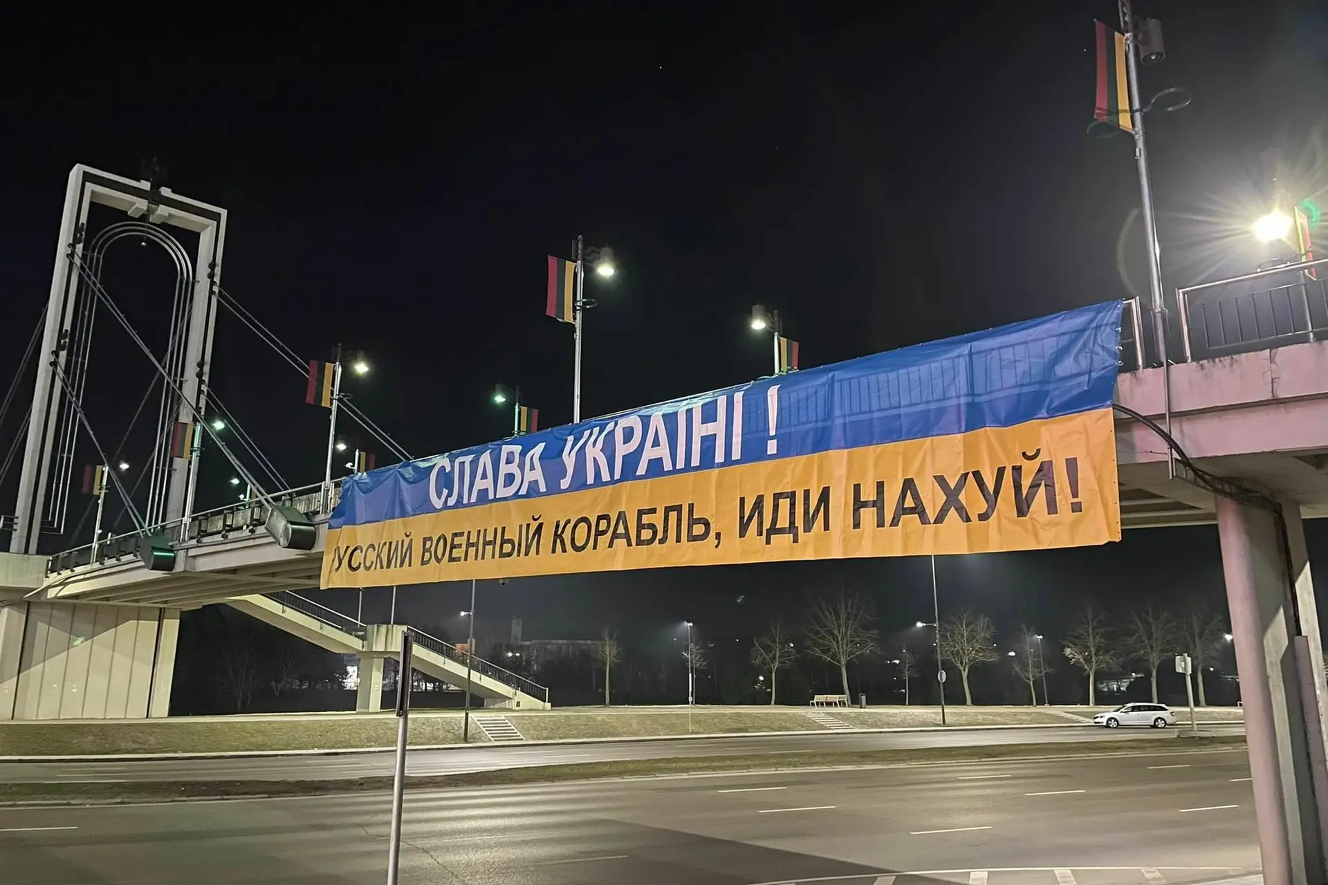Plakatas K. Mindaugo pr. / Skaitytojo nuotr.