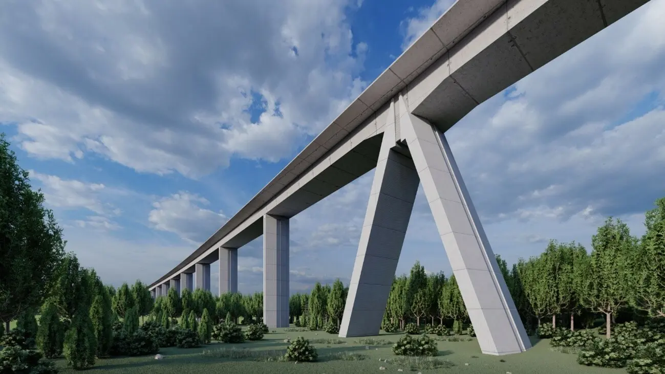 Rail Baltica tiltas per Neri
