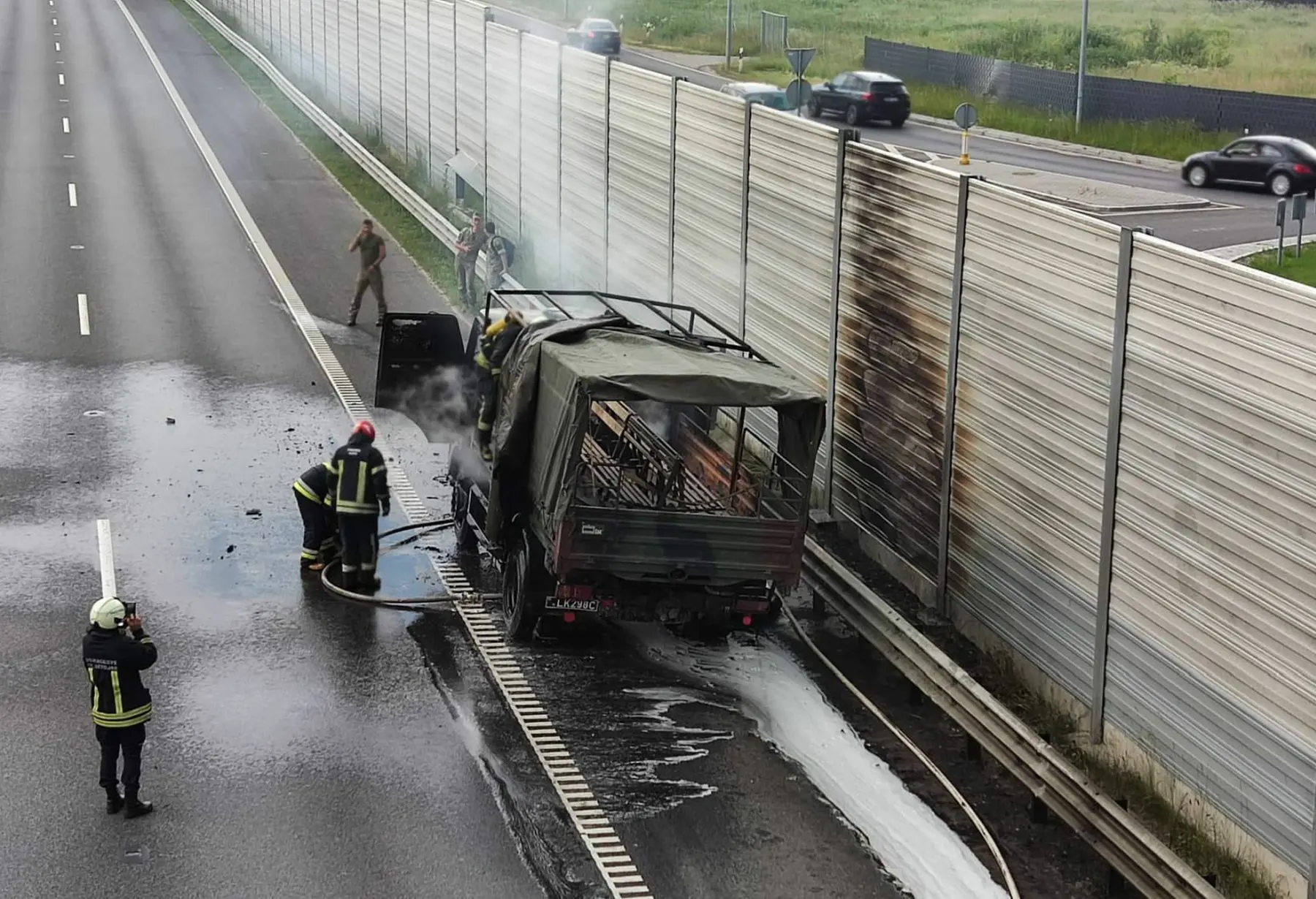 Gaisras autostradoje
