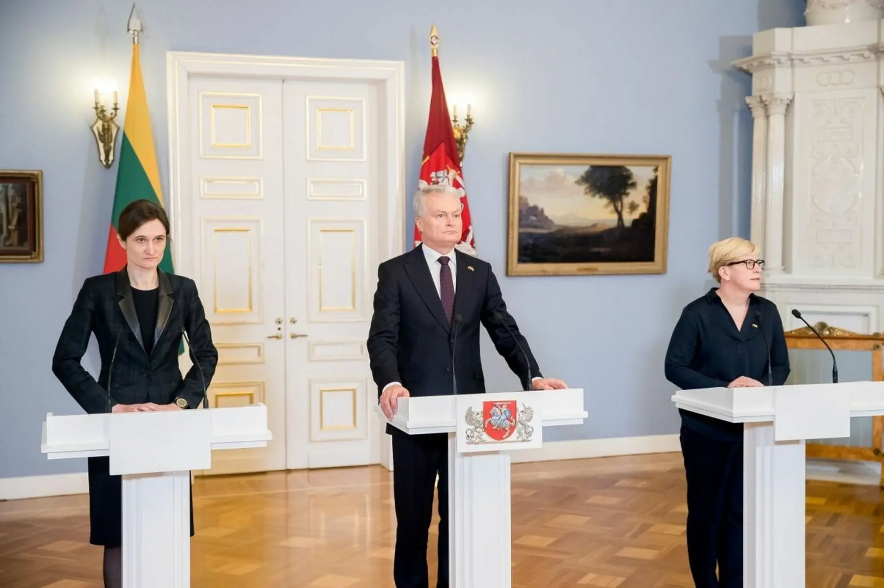 Viktorija Čmilytė-Nielsen, Gitanas Nausėda ir Ingrida Šimonytė