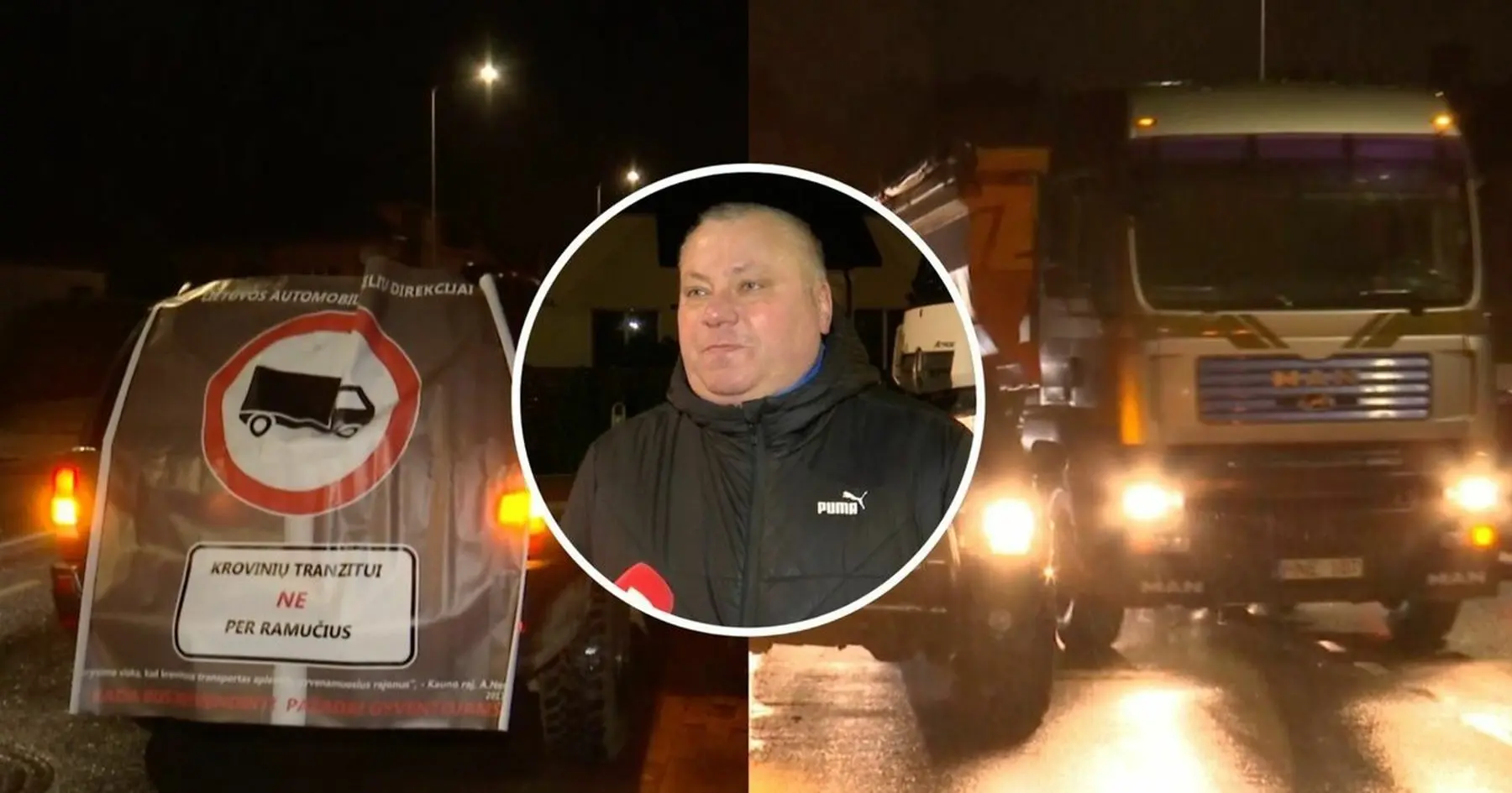 Ramučių gyventojai nusprendė pamokyti vilkikus