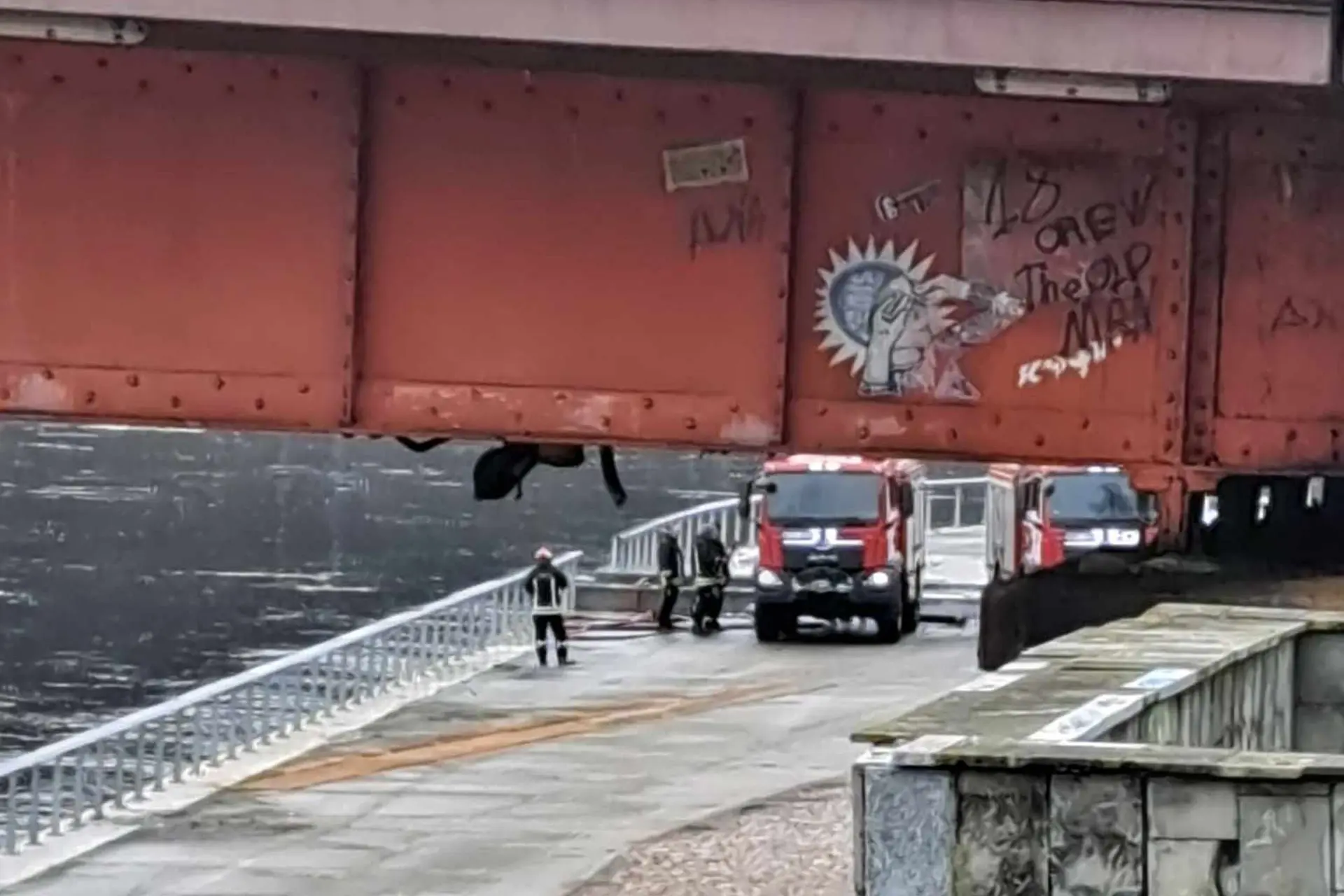 Ugniagesių sujudimas prie Nemuno