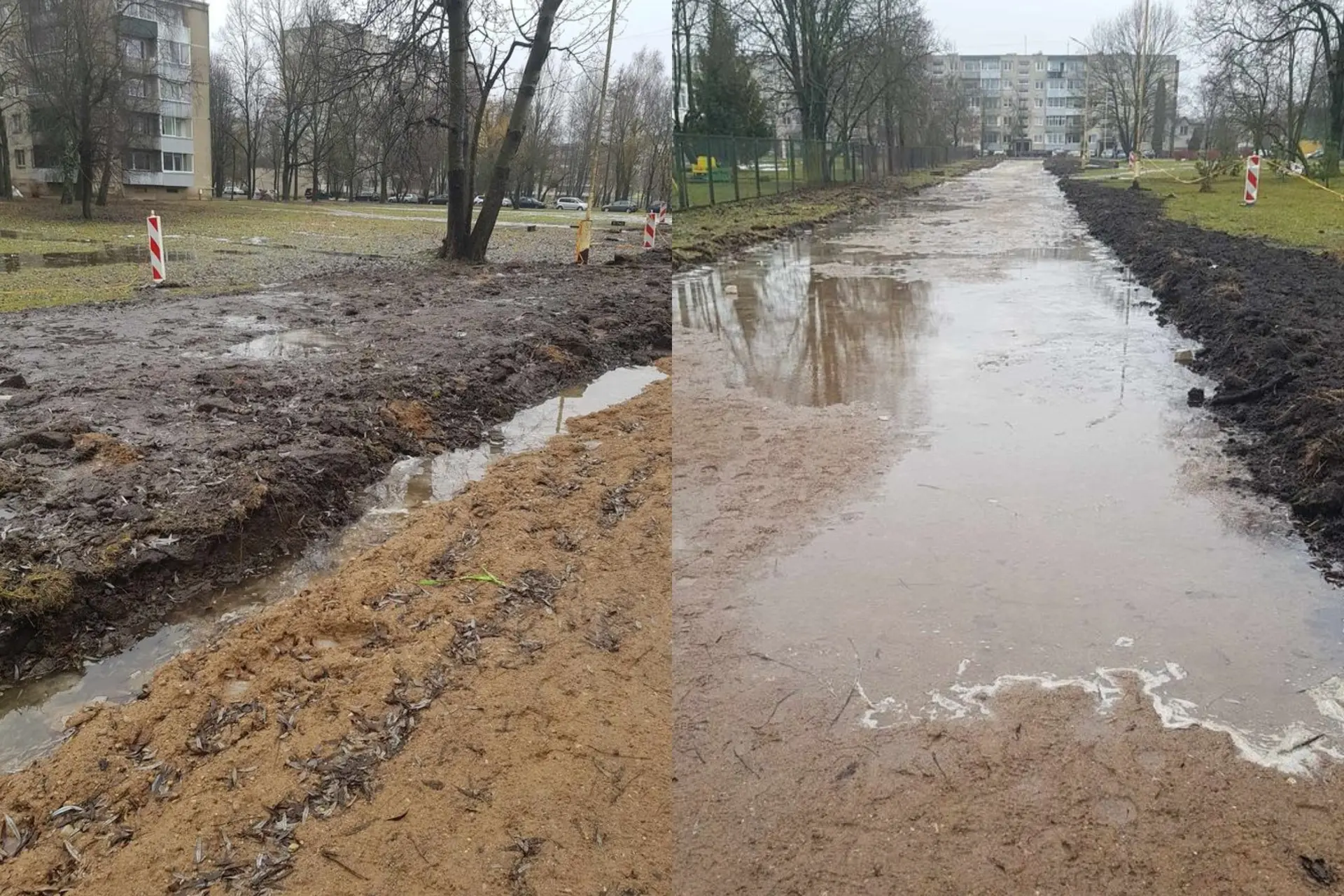 Pėsčiųjų takas prie J. Urbšio proginazijos