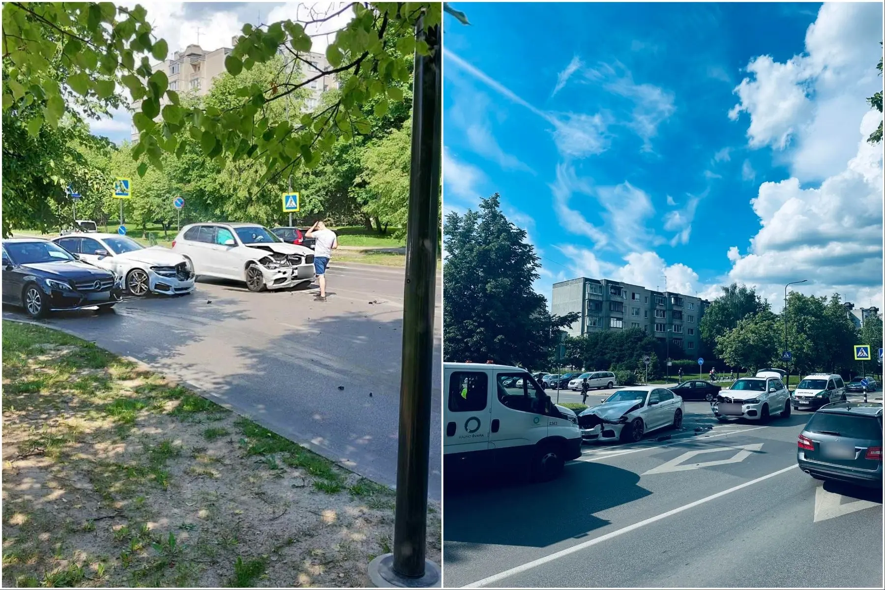 BMW susidūrimas Jotvingių ir Šarkuvos g.