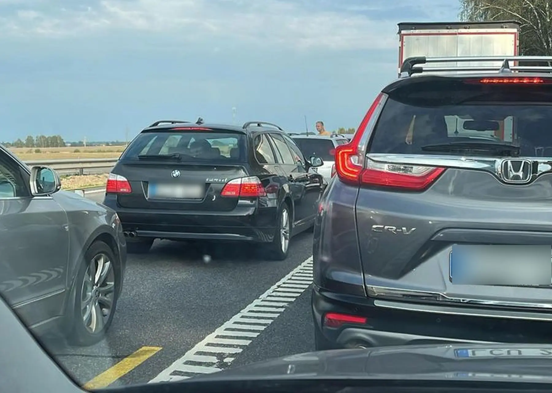 Avarija magistralėje Kaunas-Vilnius / Skaitytojo nuotr.