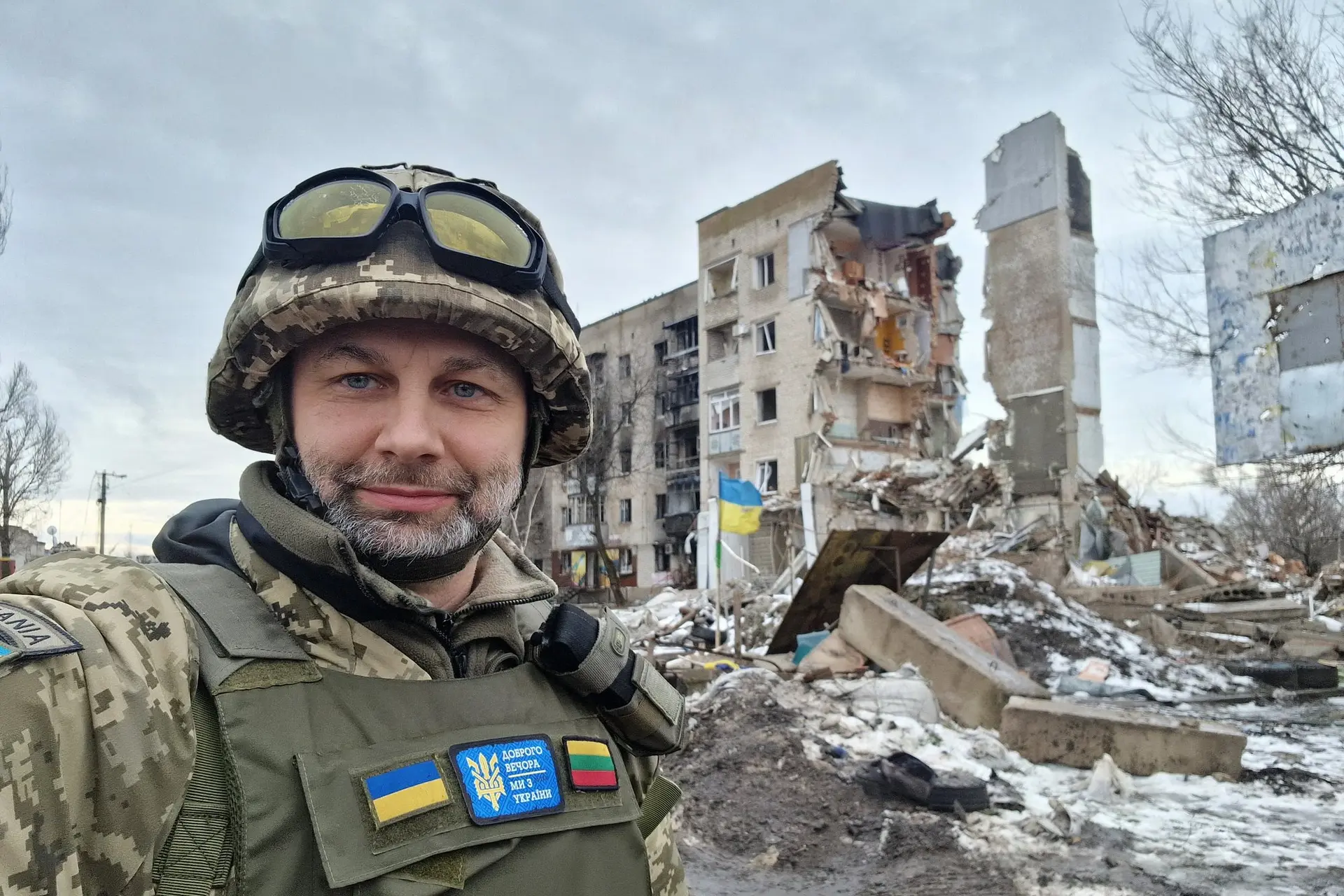 Šarūnas Jasiukevičius Ukrainoje / Asmeninio archyvo nuotr.