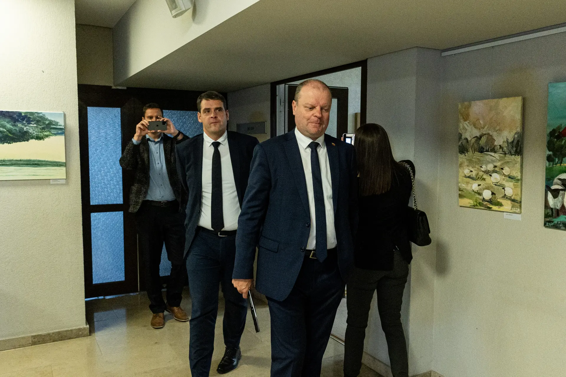 Saulius Skvernelis, Remigijus Žemaitaitis   / P. Peleckio / BNS nuotr.