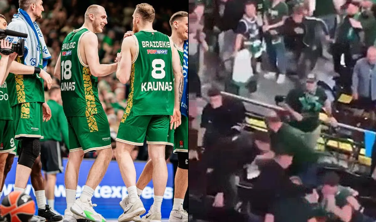 Muštynės „Žalgirio“ arenoje / Delfi.lt nuotr.