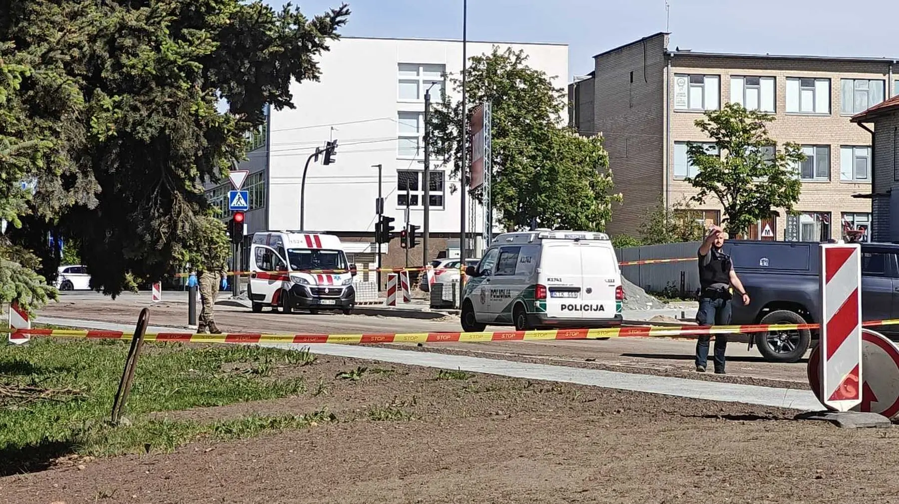 Išminavimo operacija Dujotiekio gatvėje / Skaitytojo nuotr.