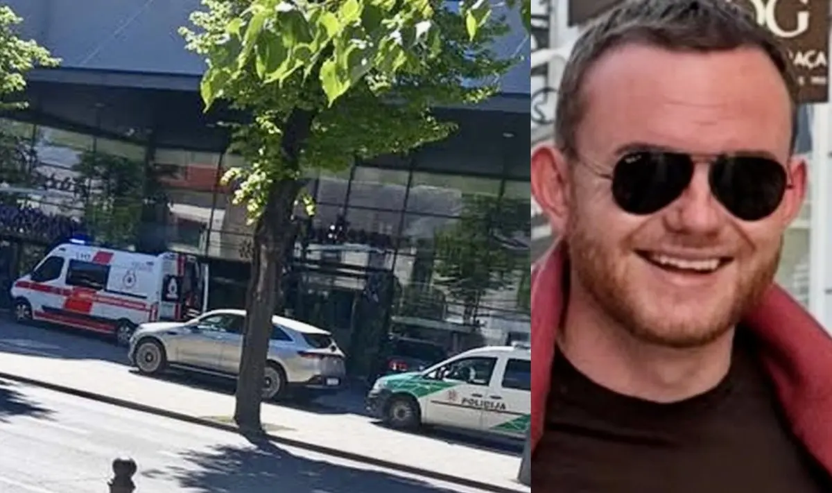 Iškrito per langą žmogus