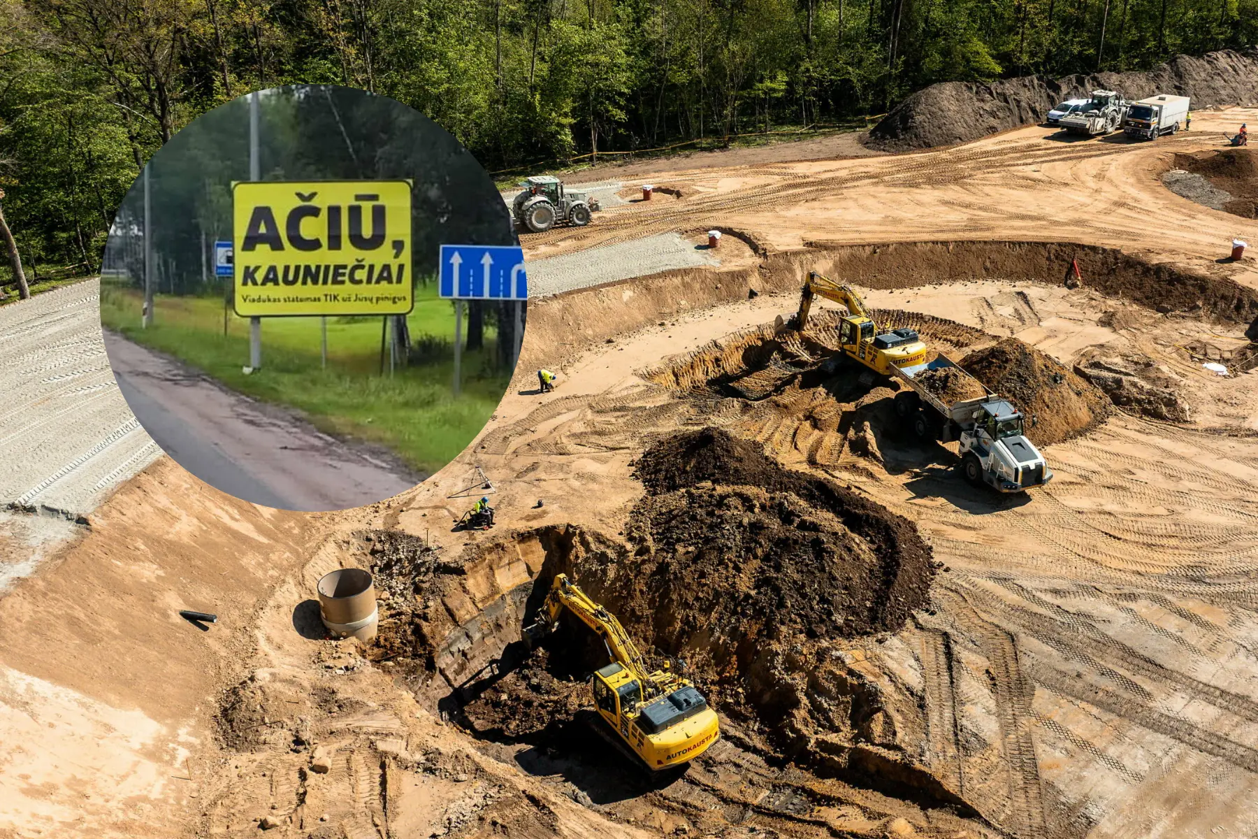 Kauno savivaldybė pastatė nelegalų stendą: A1 kelio valdytojas žada tirti savivalę