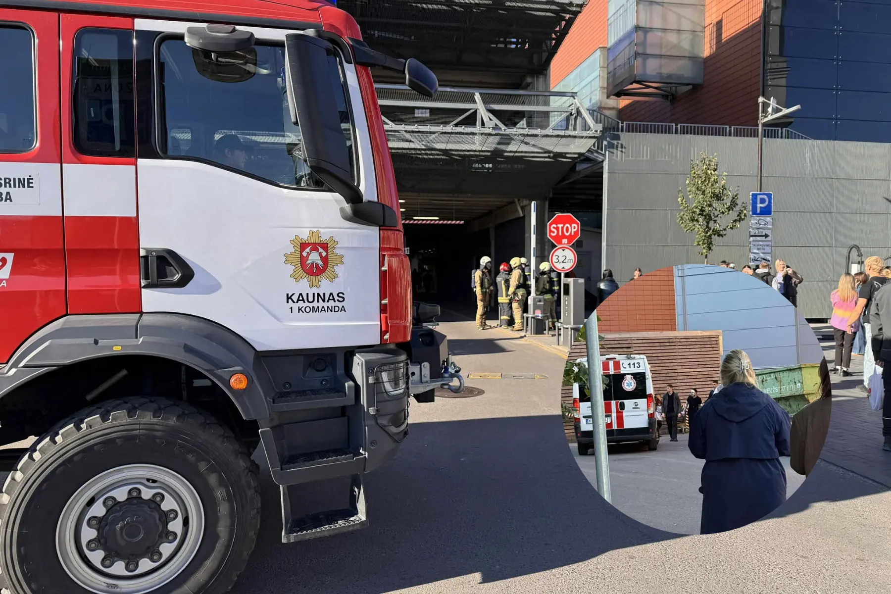 Kauno „Akropolyje“ kilusio gaisro metu nukentėjo žmogus