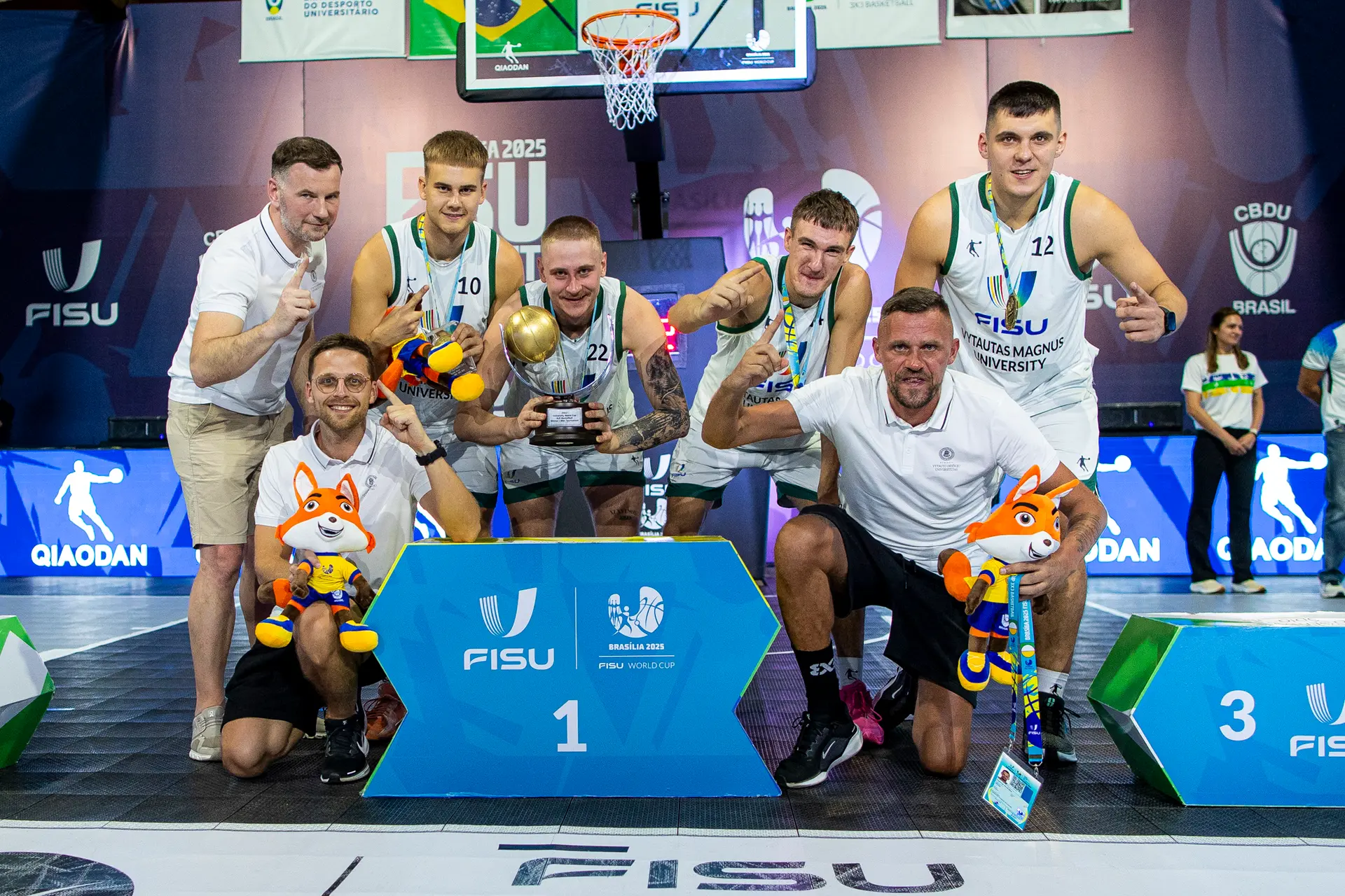 VDU 3x3 krepšininkai pasaulio studentų čempionai / VDU nuotr.