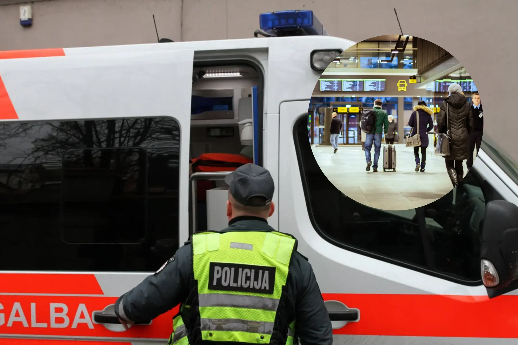 Policija, greitoji, autobusų stotis