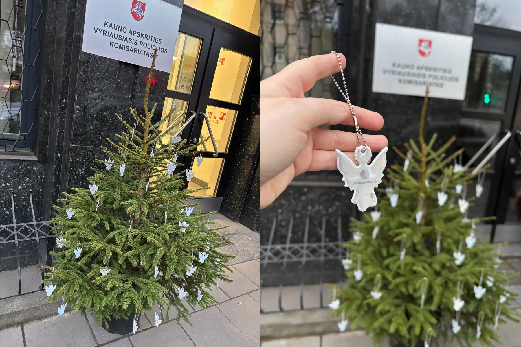 Gyventojai kviečiami nusikabinti šviesą atspindinčius angelus / Kauno apskr. VPK nuotr.