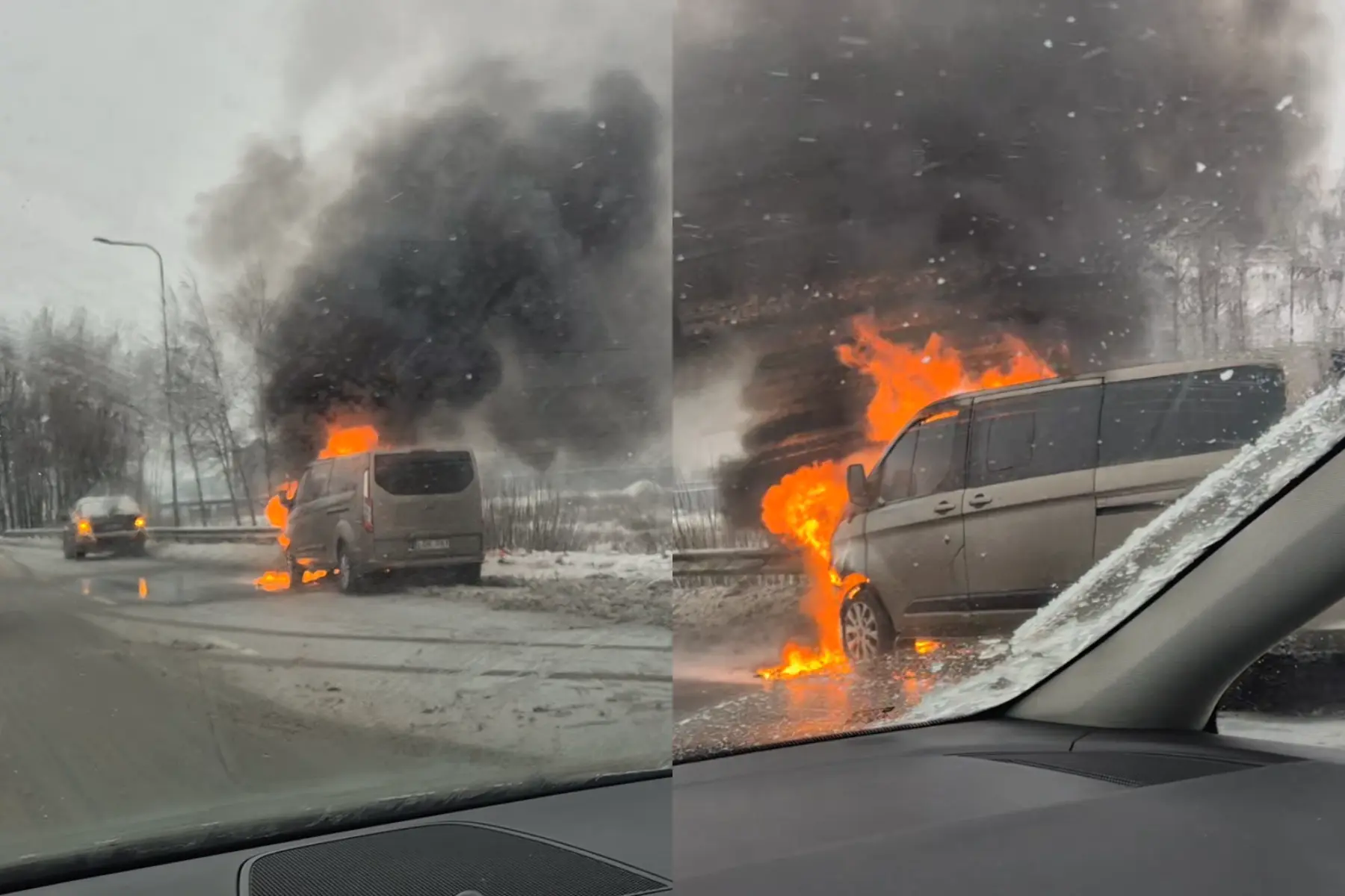 Praneša skaitytojai: Kaune atvira liepsna dega automobilis