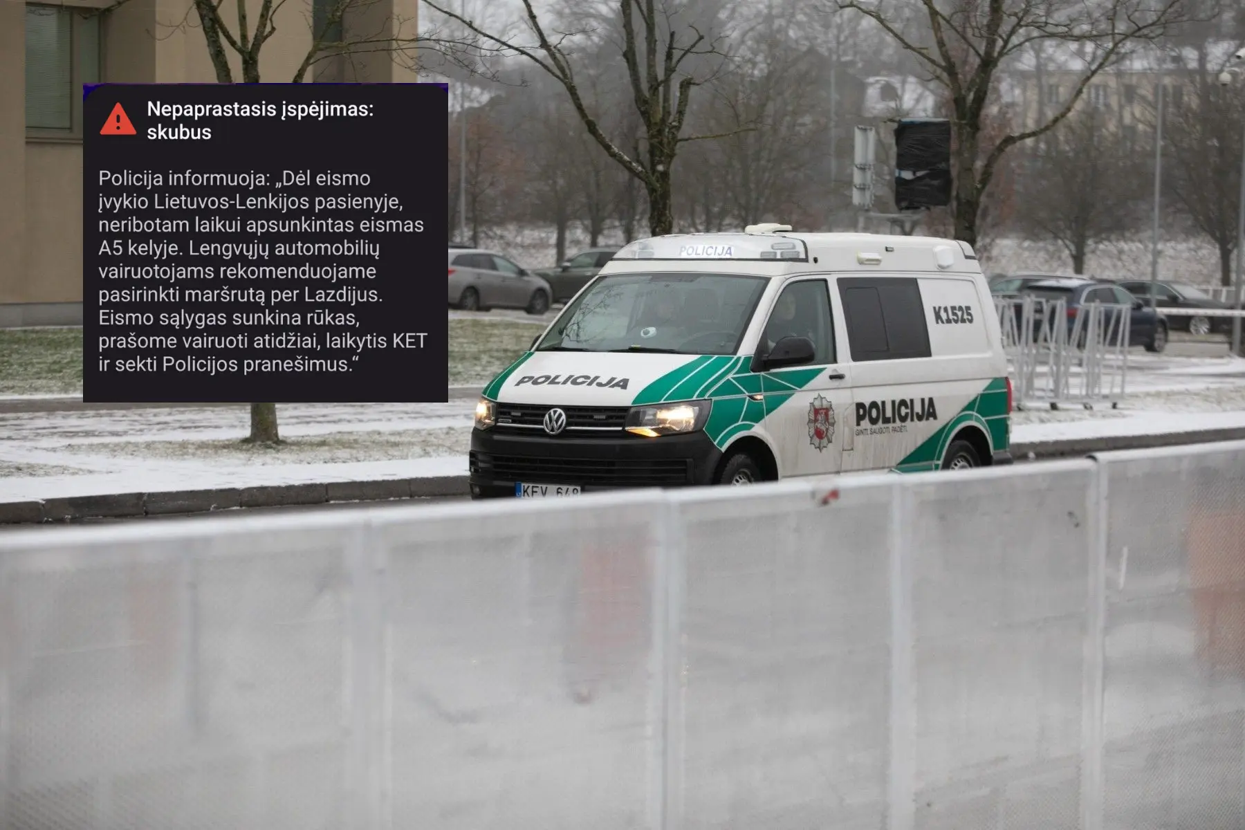 Policija, žinutė
