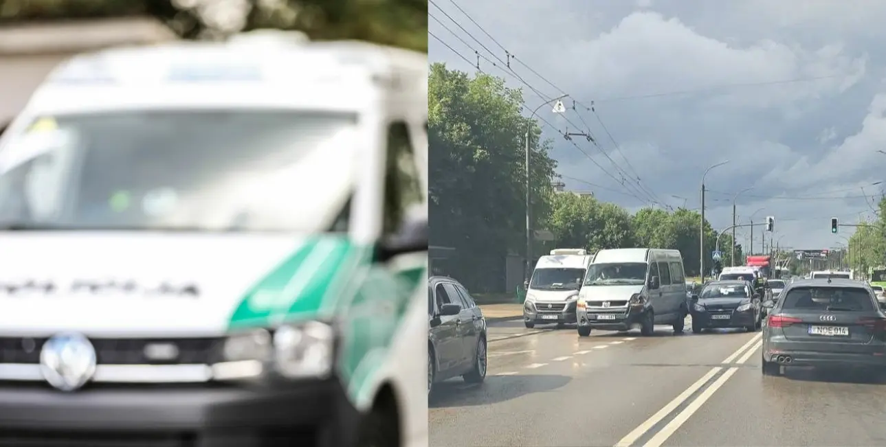 Avarija Žukausko g. / Skaitytojo / Kauno AVPK nuotr.