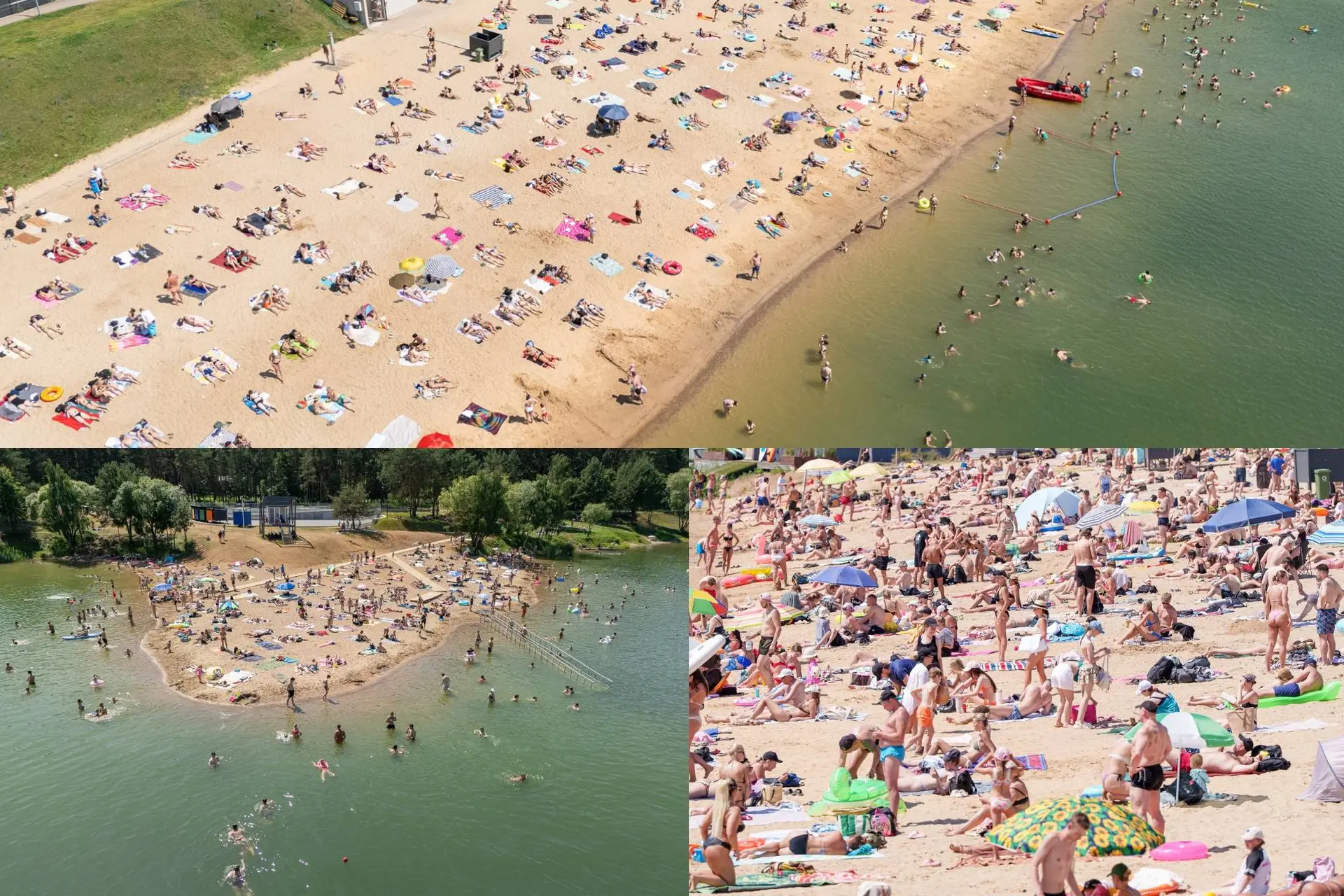 Karščio banga mieste: žvilgtelėkite, kaip šiandien vėsinasi kauniečiai Lampėdžiuose (foto)