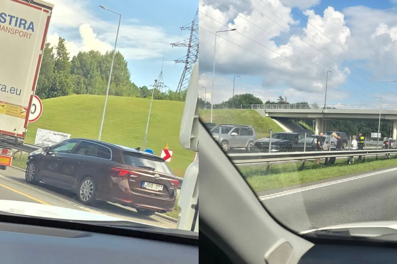 Avarijos ties Eigulių viaduku / „Kas vyksta Kaune“ grupės nuotr.