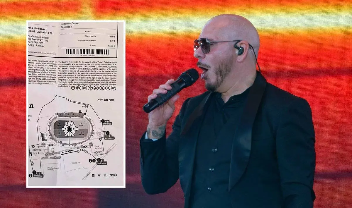 Pitbull koncerto bilietai