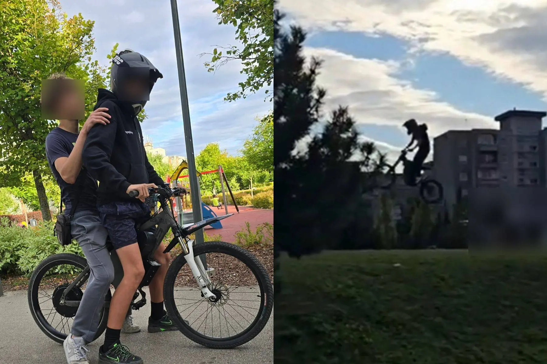 Pavojingi manevrai Santarvės parke