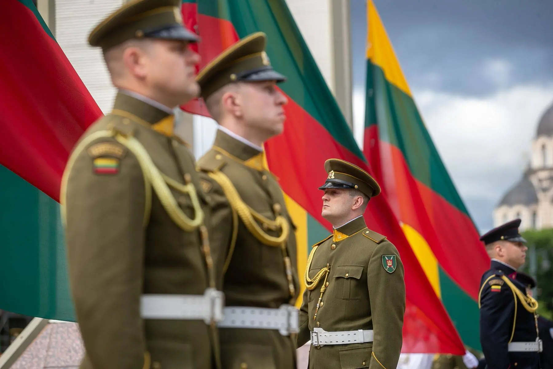 Valstybės vėliavos pakėlimo ceremonija Nepriklausomybės aikštėje. ELTA  Orestas Gurevičius