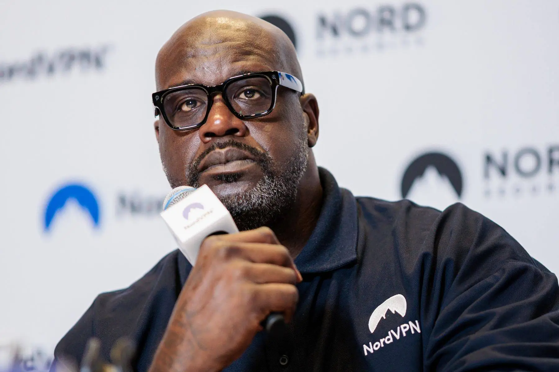 Shaquille'as O'Nealas spaudos konferencijoje Vilniuje