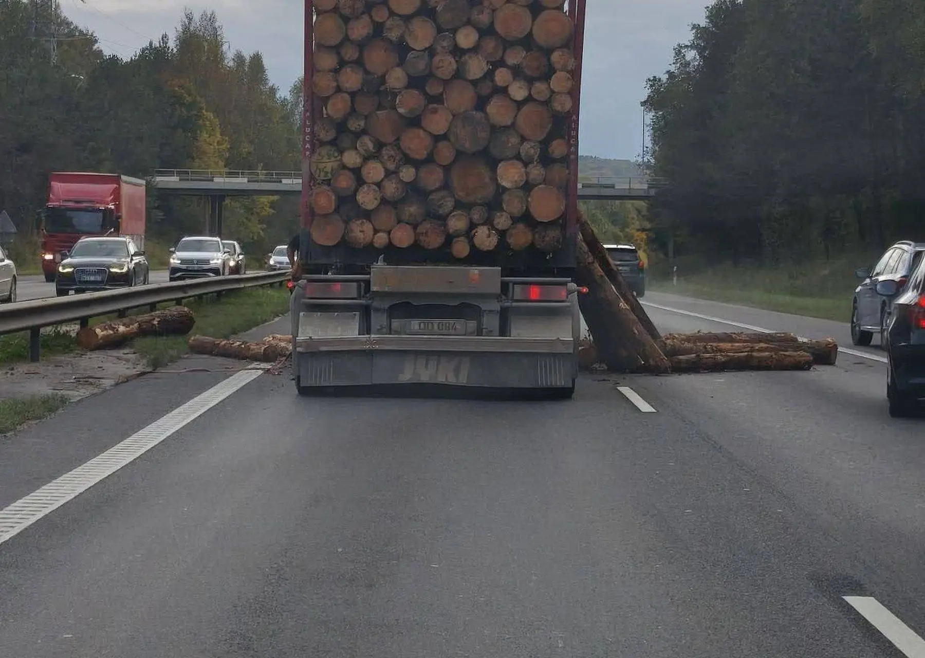 Iškritę rąstai/ „Kas vyksta Kaune" skaitytojo nuotr.