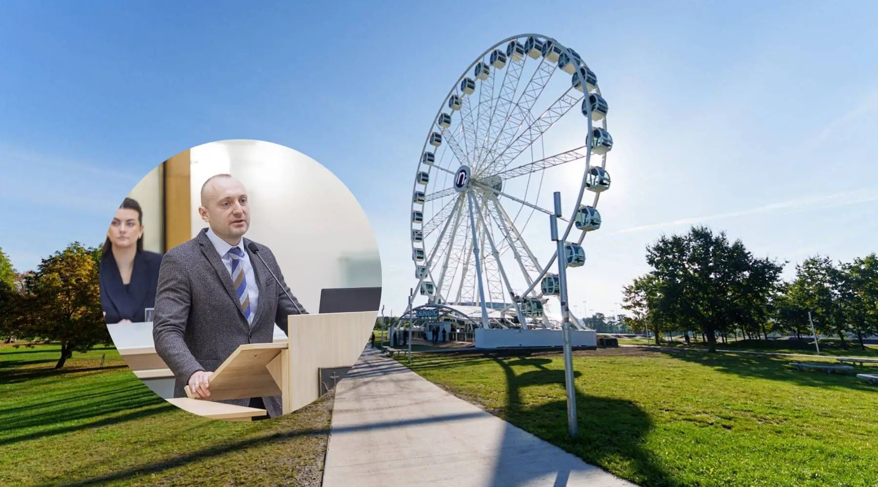 Apžvalgos ratas Nemuno saloje, T. Metelionis / „Kas vyksta Kaune“ fotomontažas