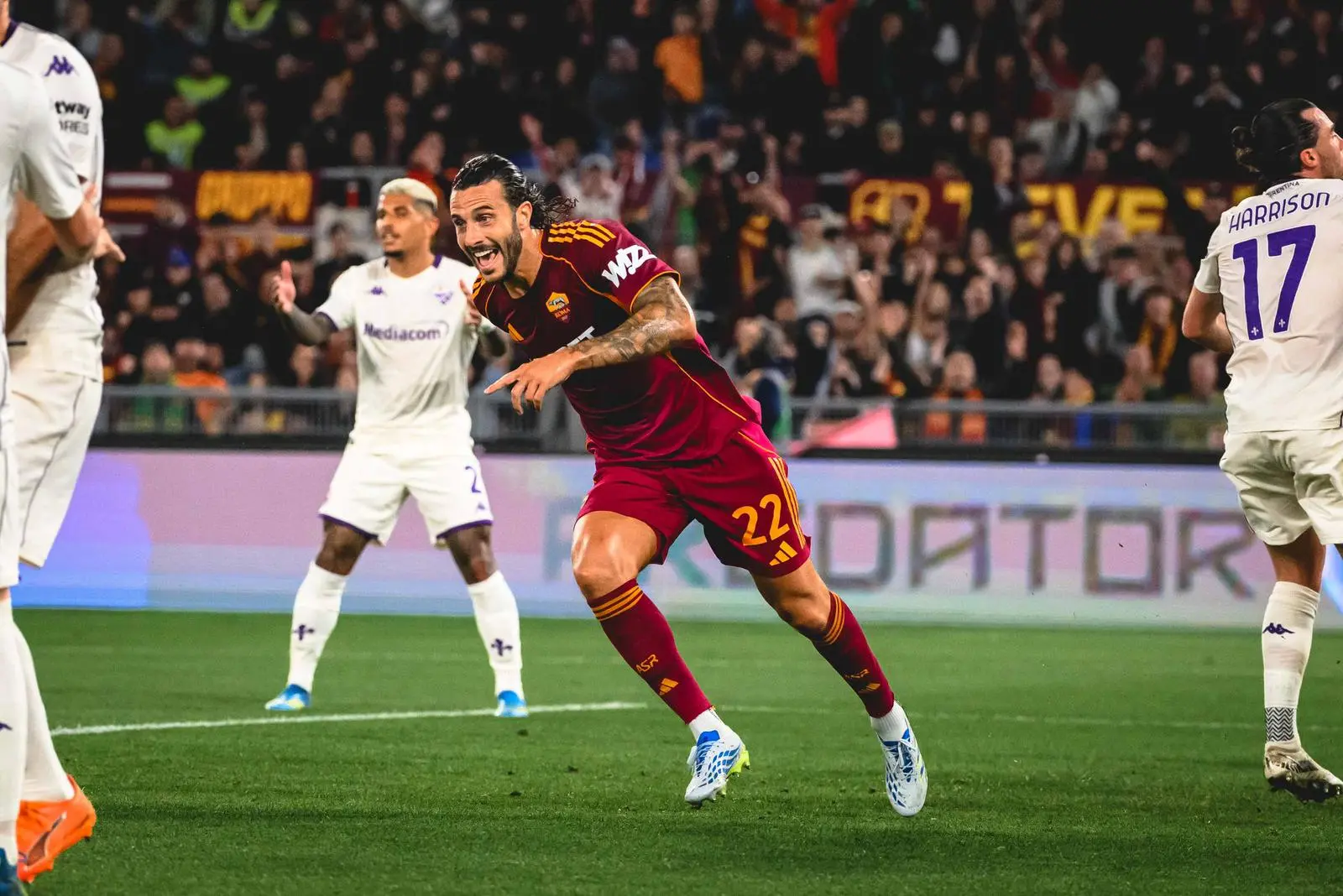 hermoso roma fiorentina esulta